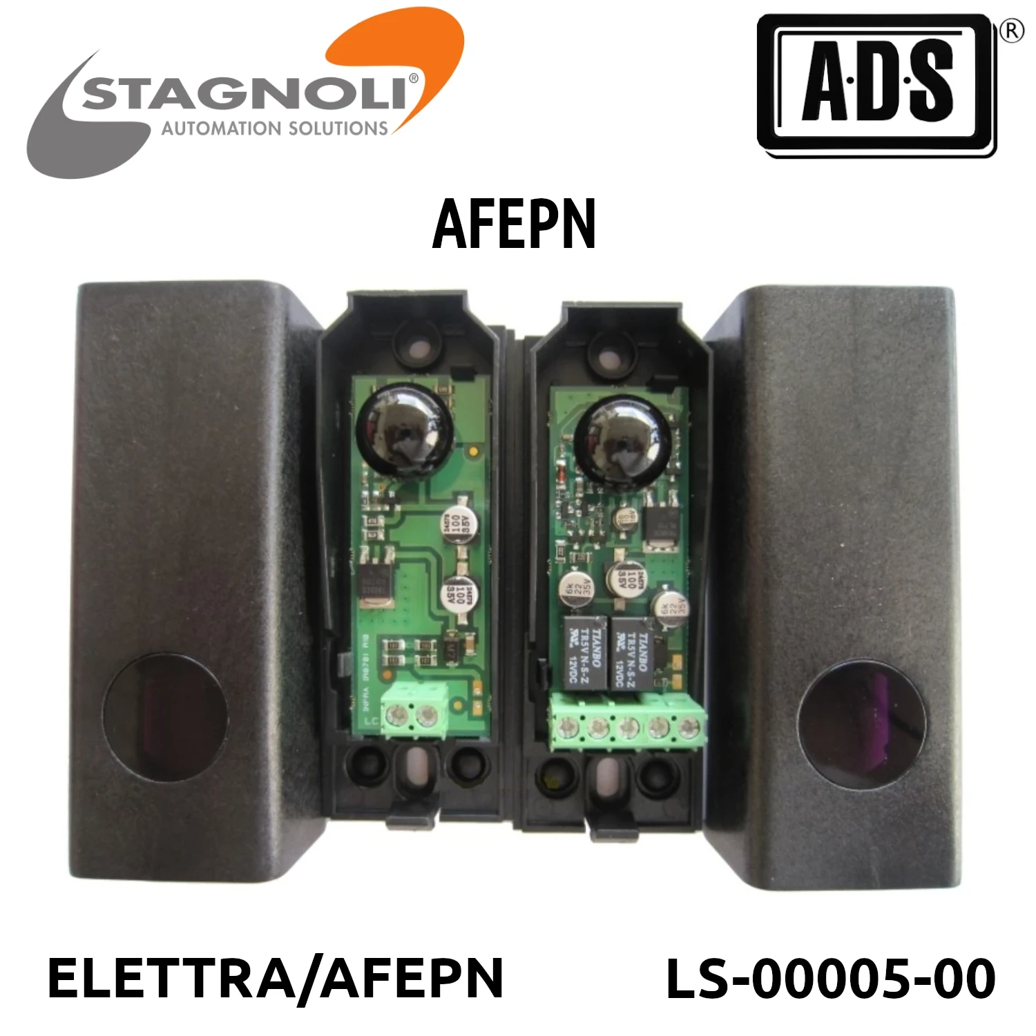FOTOCELULAS INFRARROJA 15M TX-RX IP65 12 MARCA STAGNOLI MOD.AFEPN